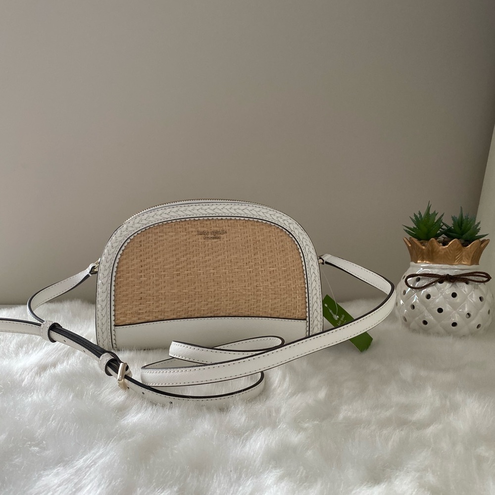 Kate Spade Riley Straw Dome Crossbody